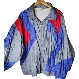 90s Vintage Givenchy Windbreaker Jacket Colorblock Preppy Athletic Designer